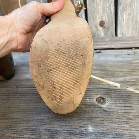 Steve Madden Stacie Slingback Stiletto Patent leather Tan Platform Heels size 7 - Picture 2 of 14